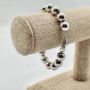 Tiffany & Co. HardWear RARE Ball Bracelet 10mm Bead Sterling Silver 925 7.5" L